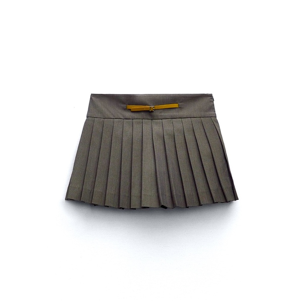 ZARA plaid box pleat skort